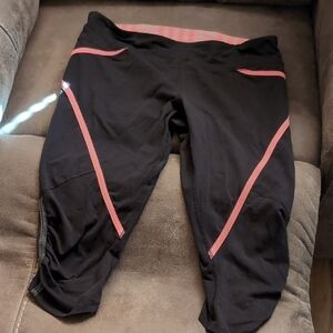Lulu Lemon Black and Pink Athletic Leggings